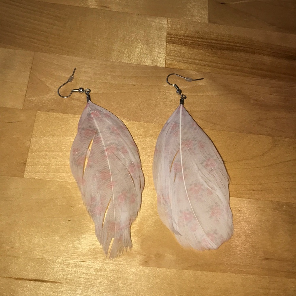 White (with very light pink flowers) earrings!!!